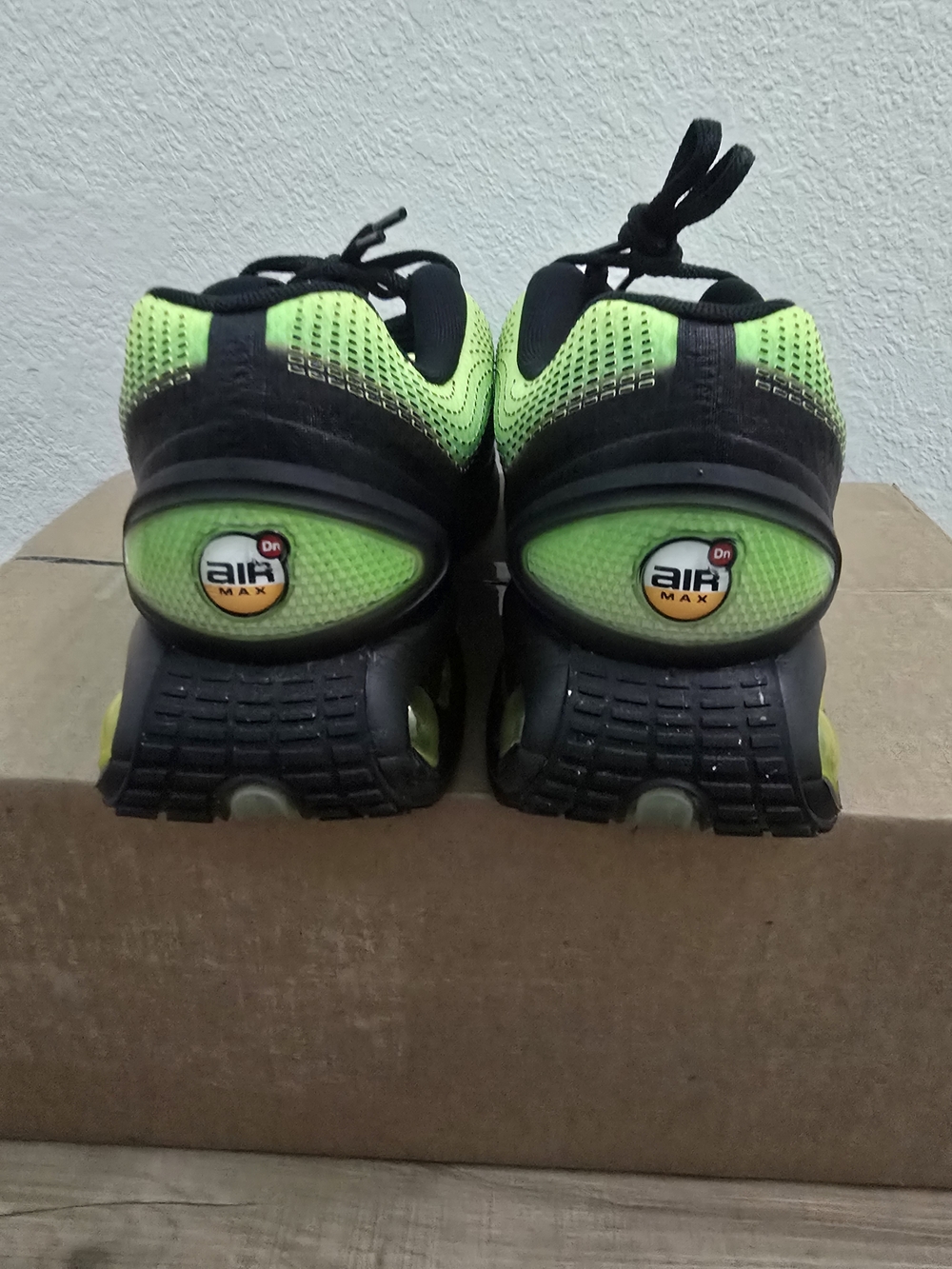 Nike Air Max DN Men's Neon Green and Black Athletic Sneakers. - Picture 3 of 5